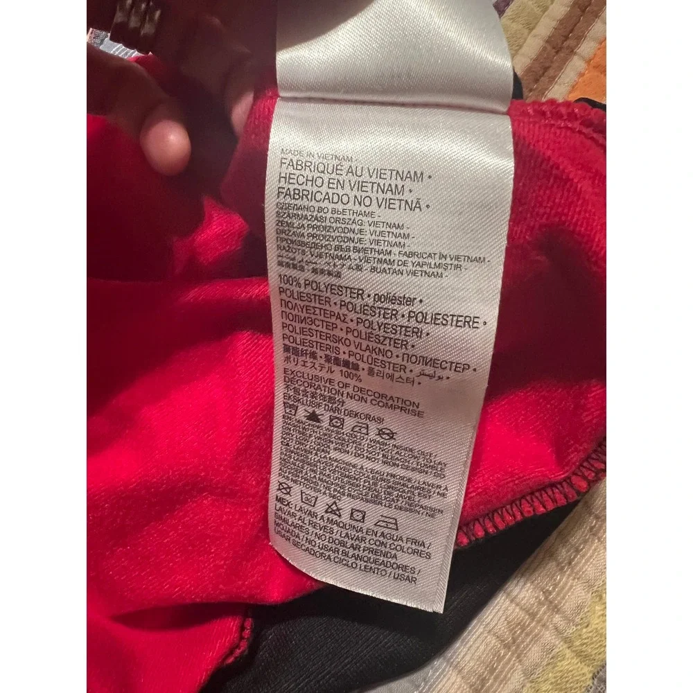 Jordan Toddler Track Jacket Red Black Full Zip Athletic Activewear 24‎ Months